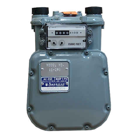 250 CFH American Meter Gas Meter (AC-250, top connect)
